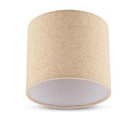 REV Paralume rotondo dal look moderno, lino di alta qualità, diametro 14 cm, paralume di ricambio per lampada a sospensione e lampada da tavolo, attacco E27, tortora