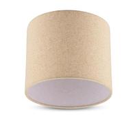REV Paralume rotondo dal look moderno, lino di alta qualità, diametro 20 cm, paralume di ricambio per lampada a sospensione e lampada da tavolo, attacco E27, tortora
