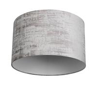 REV - Paralume rotondo in cotone di alta qualità con diametro di 42 cm - Paralume di ricambio per lampada a sospensione e lampada da terra in grigio - Attacco E27