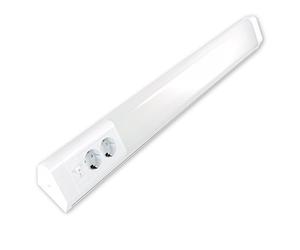 REV PENTA - Barra luminosa a LED, con 2 prese e interruttore, 15 W, 76 cm, colore: Bianco