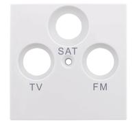 REV Placca di copertura Presa TV, radio, SAT Studio Bianco 0208640106 1 pz.