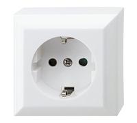 REV PlanoLuxe - Presa Schuko a parete, 1 presa, colore: Bianco