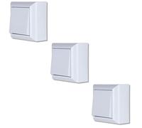 REV PlanoLuxe - Set di 3 interruttori a parete, colore: Bianco