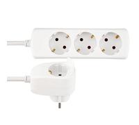 REV POWER STRIP 3+1-FOLD 2M WHITE POWERSPLIT