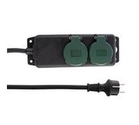 REV Presa multipla IP44 doppio 1,4m Cavo adattatore 0512467555