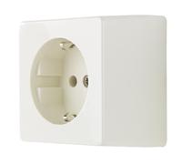 REV Presa Standard a Parete - Presa con Contatto di Protezione da Parete, 1 Presa, Bianco Crema