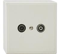 REV Ritter 0500440551 - Presa per antenna TV/Radio standard UP/AP, colore: bianco