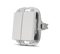 REV PrimaLuxe - Interruttore per luce, 230 VAC, 50 Hz, 10 A, a incasso, colore: Bianco