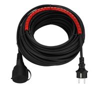 REV Prolunga con protezione cavo, cavo di prolunga, impermeabile, 25 m, 3680 W, H05RR-F, nero