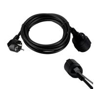 REV Prolunga da 3 m, con USB A, Schuko, 16 A/3680 W, per interni, nero