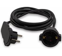 REV Prolunga per contatti di terra Smart, con spina piatta, 3 m, nero