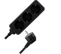 REV Ritter 00120811 - Ciabatta elettrica a 3 ingressi, 5 m, colore nero