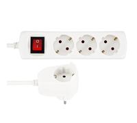 3-FACH DOSE WSPS - Presa multipla, Powersplit, a 3 vie, 2 m, di colore bianco