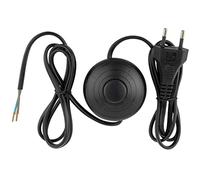 REV 0505666555 Cavo con Spina Europea e Interruttore a Pedale, Nero