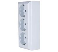 REV Ritter 0510090777 - Presa multipla a 3 ingressi PlanoLuxe, colore: Bianco