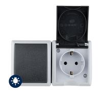 Rev Ritter 0510231777, Presa elettrica con interruttore deviatore, IP44,