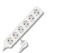 Rev Ritter 0512392555 - Presa multipla a 6 posti con protezione bambini, 5 m, colore: bianco