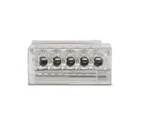 REV Ritter 0518543555 - Morsetti serrafilo connettori a incastro, 0,5-2,5 mm², 5 poli, 50 pz