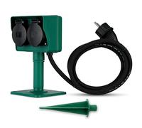 Rev 0595004555 presa di corrente da giardino verde schuko