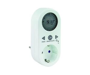 REV Ritter REV 0025030102 Timer quotidiano Bianco Digitale LCD Pulsanti Plastica