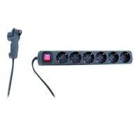 REV Ritter Steckdosenleiste 6fach Flachstecker con Schalter 0012626514