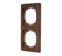 REV Serie di interruttori NOVA - telaio a 2 vie verticale per prese, interruttori della luce e altri inserti, color noce