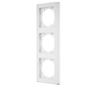 REV Serie di interruttori NOVA - Telaio a 3 ingressi per prese, interruttori della luce e altri inserti, bianco