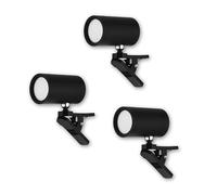 REV Set di 3 lampade da parete a LED per interni, con batteria, 120 lm, dimmerabili, girevole a 360°, lampada da lettura senza fili, ideale per corridoio, camera da letto e soggiorno, nero