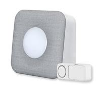 REV Set di gong Orchestra con luce notturna - 150 m, 4 livelli di volume, max. 110 dB, 58 melodie, segnale luminoso, campanello wireless alimentato a batteria, grigio