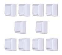 REV Set di interruttori serie PlanoLuxe, set risparmio - 10 interruttori della luce, doppio interruttore, bianco