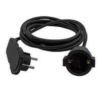 REV Smart, prolunga per spina piatta - spina piatta 8 mm, prolunga 3 m, max. 3680 W, nero