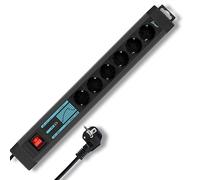 Rev 0015663513 multipresa con interruttore 6 scomparti antracite nero schuko 1