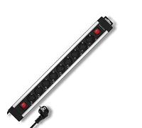 REV Supraline, Ciabatta a 9 prese, 2 interruttori, 3,4 m, argento