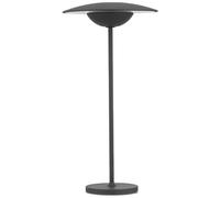 REV Tower - Lampada da tavolo a LED, senza fili, da comodino, dimmerabile, altezza 38 cm, 200 lm, 2 W, batteria 4000 mAh, colore: Nero