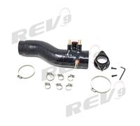 REV9 Silicio Turbo Ingresso Calze Tubo Per 14-18 Subaru Forester XT Sj 2.0T Nero
