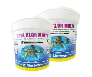 REVA KLOR MULTI 10 KG SUPER CLORO MULTIFUNZIONE TRICLORO MULTIAZIONE PER PISCINA