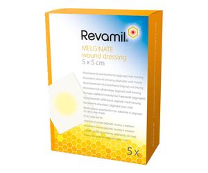 Revamil Melginate Garza Sterile Medicata Alginato E Miele 5 X 5 Cm 5 P