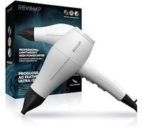 REVAMP Asciugacapelli Progloss 3850 Featherlite UltraXShine, Flusso d'Aria Potente (161 km3/h) per un'Asciugatura Davvero Rapida, Riduzione dell'Effetto Crespo e Acconciature Morbide, bianco