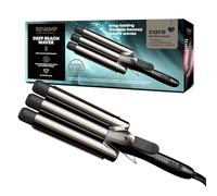 REVAMP Deep Waver, Arricciacapelli - Piastra per capelli a tripla canna, canna professionale in ceramica infusa con oli Progloss per una lucentezza migliorata, ferro arricciacapelli Mermaid Beach Wave
