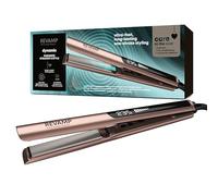 REVAMP Dynamic Radiance Straight & Style Ionic Ceramic Hair Straighteners - Piastre Extra Lunghe per Uno Styling Rapido, Design Curvo per Onde e Ricci Duraturi - Piastra Professionale da Salone