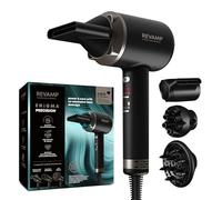 REVAMP Enigma Precision Ionic Hair Dryer, Motore Digitale Intelligente per Asciugatura Rapida - Asciugacapelli Leggero e Silenzioso, Impostazione Fredda - 4 Accessori Magnetici per Styling Pro
