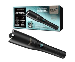 Revamp iGen Progloss Cordless Hollywood Curl Arricciacapelli Rotante Automatico per Onde Voluminose e Morbidi Ricci, Ferro Arricciacapelli con Varie Temperature e Spegnimento Automatico