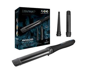 REVAMP Multiform 3-in-1 Curl & Waves Hair Styler - Set di ferri arricciacapelli con 3 accessori in ceramica, ferro per capelli per onde e ricci, oli super lisci, pinze arricciacapelli