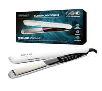 REVAMP Piastra Progloss Ion Shine in ceramica, tecnologia ionica anti-crespo, con oli super liscianti Progloss di cheratina, olio di argan e olio di cocco, impostazioni di calore variabili, nera