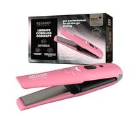 REVAMP Progloss Liberate Compact, Piastra per Capelli Compatta in Ceramica Cordless con Tecnologia Ionica, Infusa con Oli Liscianti Anticrespo, Temperatura 160°C-210°C, Rosa