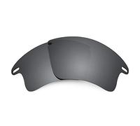 REVANT Lenti di Ricambio compatible con Oakley Fast Jacket XL, Polarizzate, Nero Cromo MirrorShield