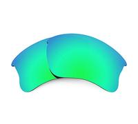 REVANT Lenti di Ricambio compatible con Oakley Flak Jacket XLJ, Polarizzate, Verde Smeraldo MirrorShield