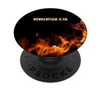 Revelation 3:15 Be on Fire for Jesus - Christian Revival PopSockets PopGrip Adesivo
