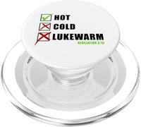 Revelation 3:15 Hot Cold Lukewarm - Faith Gospel Evangelism PopSockets PopGrip per MagSafe