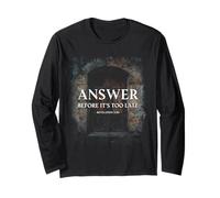 Revelation 3:20 Answer Before It's Too Late Evangelism Maglia a Manica